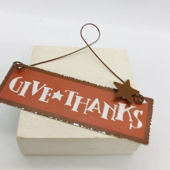 Thanksgiving Ornament Home Motivational Sign New - Picture 2 of 12